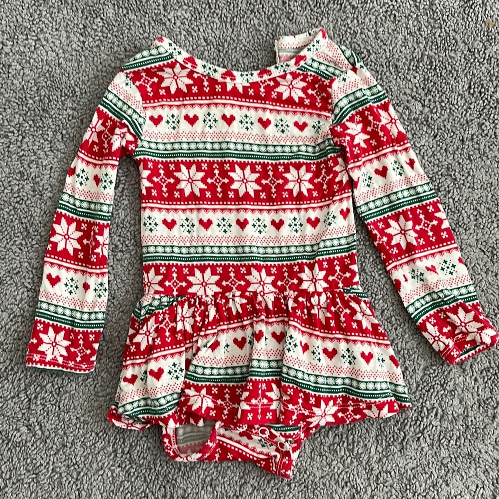 Little bum bums holiday dress with integrated bodysuit